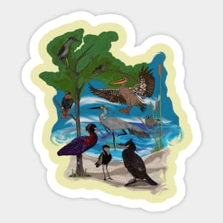 some birds Sticker